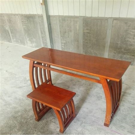 学校马鞍桌凳 实木桌椅 古典中式国学桌