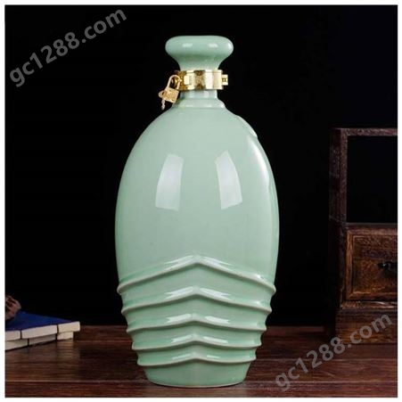 景德镇陶瓷酒瓶1斤定制白酒空瓶子创意双色渐变陶瓷酒瓶黑釉酒字酒瓶