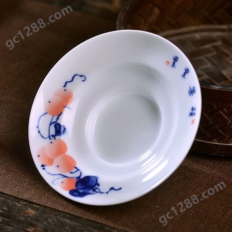 陶瓷盖碗套装三才杯景德镇制 大号中式青花瓷茶碗带盖价格