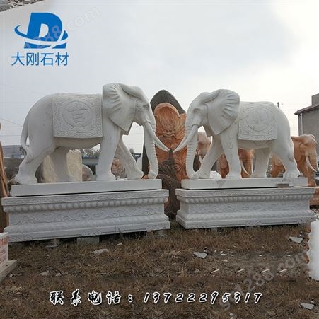 寺庙大象石雕专业生产 精品石雕大象供应可定制 石雕大象专业生产