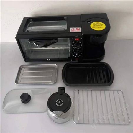 索密斯HL-9L-K三合一早餐机家用面包机营养咖啡机煎蛋机