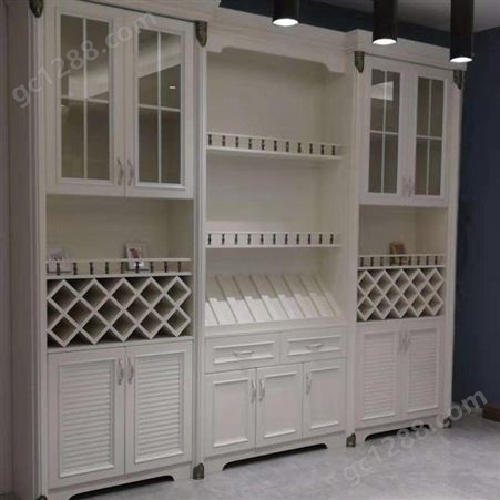 百和美定制全铝酒柜 餐厅酒柜 简欧全铝家具 铝合金柜材装饰柜