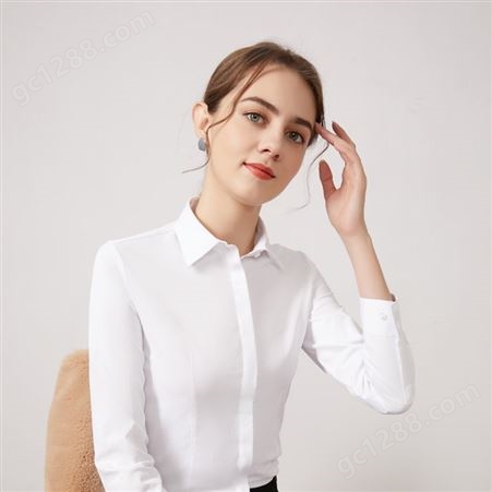 职业员工套装女衬衫定做 办公室工装 衬衣定制工作服订做批量生产