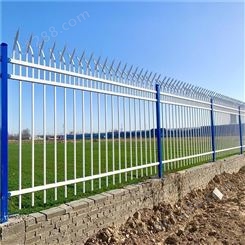 锌钢围墙护栏 组装方管围栏 别墅双弯头锌钢围栏源谦定做铸铁栏杆