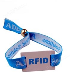 工厂生产RFID腕带卡复旦f08织带卡定制音乐节入场识别