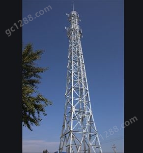 齐全万信铁塔设计制作楼顶无线电通讯塔地面移动通信塔单管塔