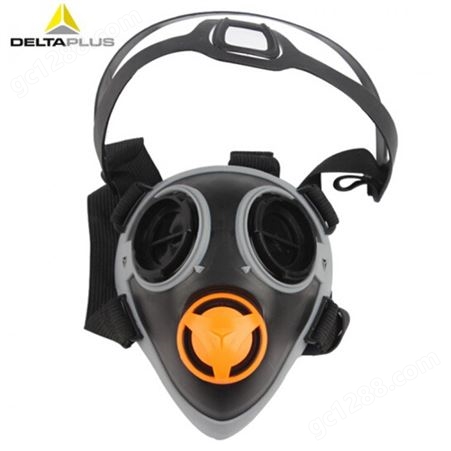 deltaplus/代尔塔105014半面具化工喷漆面具防颗粒物双滤盒M6400