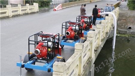 大流量渣浆泵柴汽油泵 中型双联泵 防汛移动泵车价格