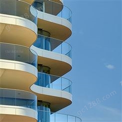 公寓玻璃护栏 酒店阳台钢化玻璃护栏 透明夹胶玻璃护栏 定做