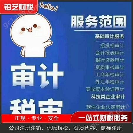 沧州会计公司 审计报税代理 资产评估