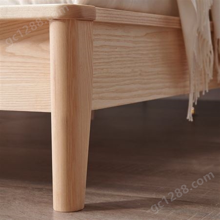 搏德森北欧实木床白蜡木双人床1.8米民宿床工程单1.5米现代简约主卧婚床