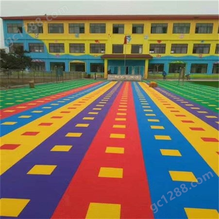 平利悬浮拼装地板经销商 快速拼装地板 幼儿园拼接地面施工