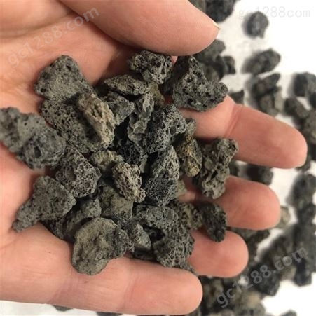 量大优惠2-4CM黑色火山石过滤材料烧烤碳园林造景无土栽培