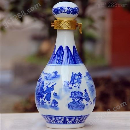 景德镇陶瓷酒瓶 一斤装家用酒壶酒罐订制厂家